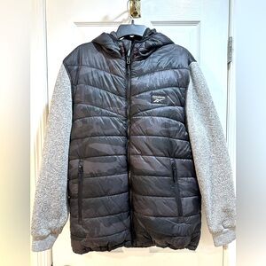 Reebok Camo Hybrid Puffer Hoodie Jacket Size Large NWT